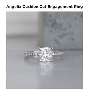 Diamond nexus angelix cushion cut engagement ring